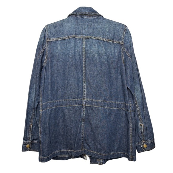 Lauren Jeans Co Ralph Lauren Denim Utility Jacket Women's L G Blue Wash - Picture 4 of 7